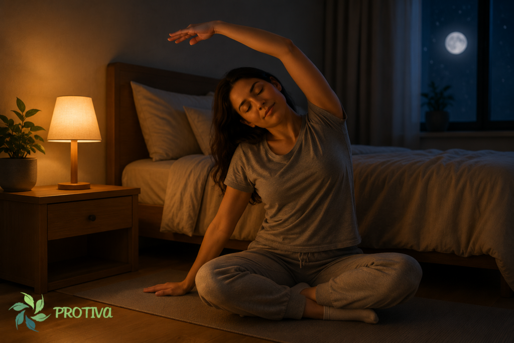 Digital Detox Before Sleep- Do Light Stretching to Relax Your Body Before Sleep