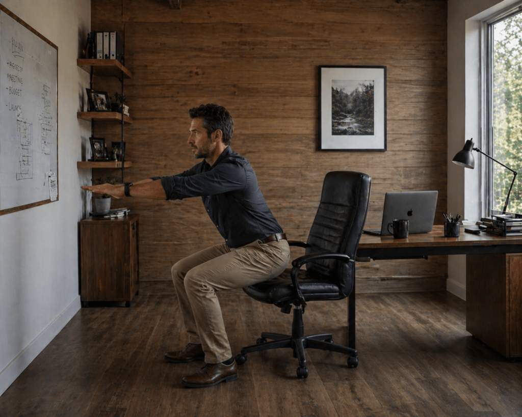 chair squats 