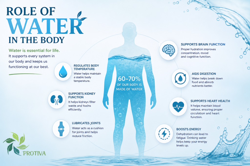 role of water in the body
