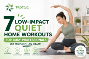 Read more about the article 7 Low-Impact Quiet Home Workouts for Busy Professionals (No Equipment, Low Impact)